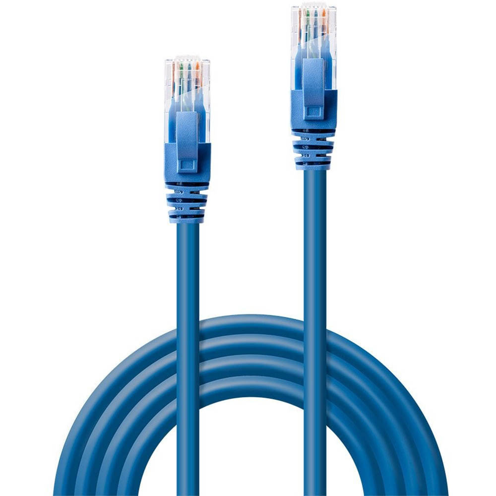 Image for LINDY 48015 NETWORK CABLE CAT6 U/UTP GIGABIT 300MM BLUE from PaperChase Office National