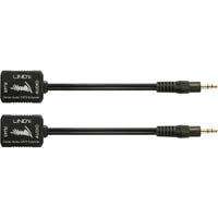 lindy 70450 cat-5/cat-6 100m stereo audio extender 3.5mm pack 2 black