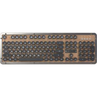 azio retro classic bluetooth keyboard walnut
