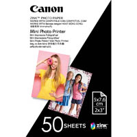 canon mp-pp zink mini photo printer paper 2 x 3 inch white pack 50 sheets