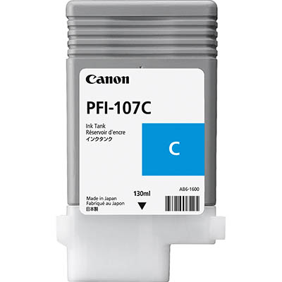 Image for CANON PFI107 INK CARTRIDGE CYAN from Office National Barossa