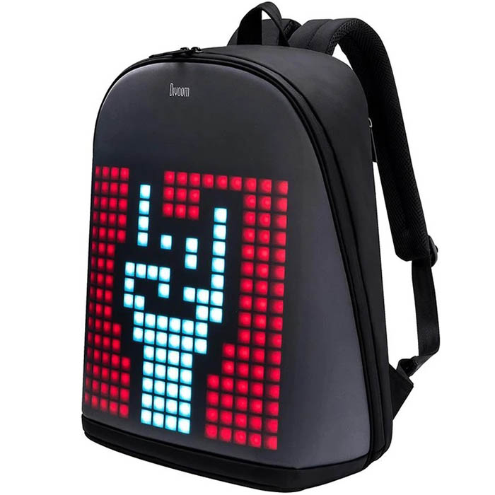 Image for DIVOOM PIXOO BACKPACK WITH 13 INCH PROGRAMMABLE PIXEL LED DISPLAY BLACK from Discount Office National