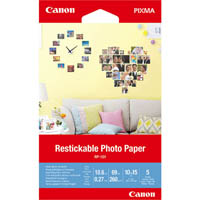 canon rp-101 restickable photo paper 260gsm 4 x 6 inch white pack 5 sheets