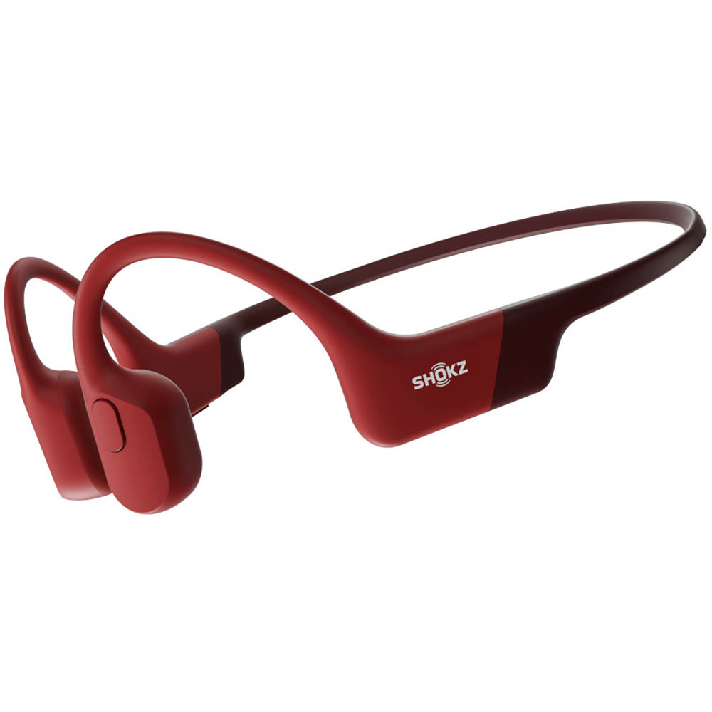 Image for SHOKZ OPENRUN WIRELESS BLUETOOTH BONE CONDUCTION HEADPHONES RED from PaperChase Office National