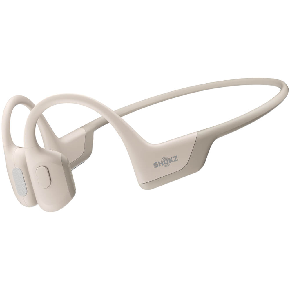 Image for SHOKZ OPENRUN PRO WIRELESS BLUETOOTH BONE CONDUCTION HEADPHONES BEIGE from Angletons Office National