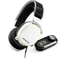 steelseries artis pro+ gamedac wired gaming headset white