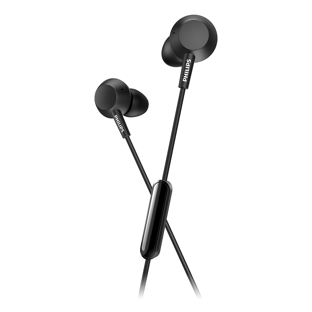 Image for PHILIPS IN-EAR BASS EARBUDS WIRED WITH MICROPHONE BLACK from Office National Perth CBD
