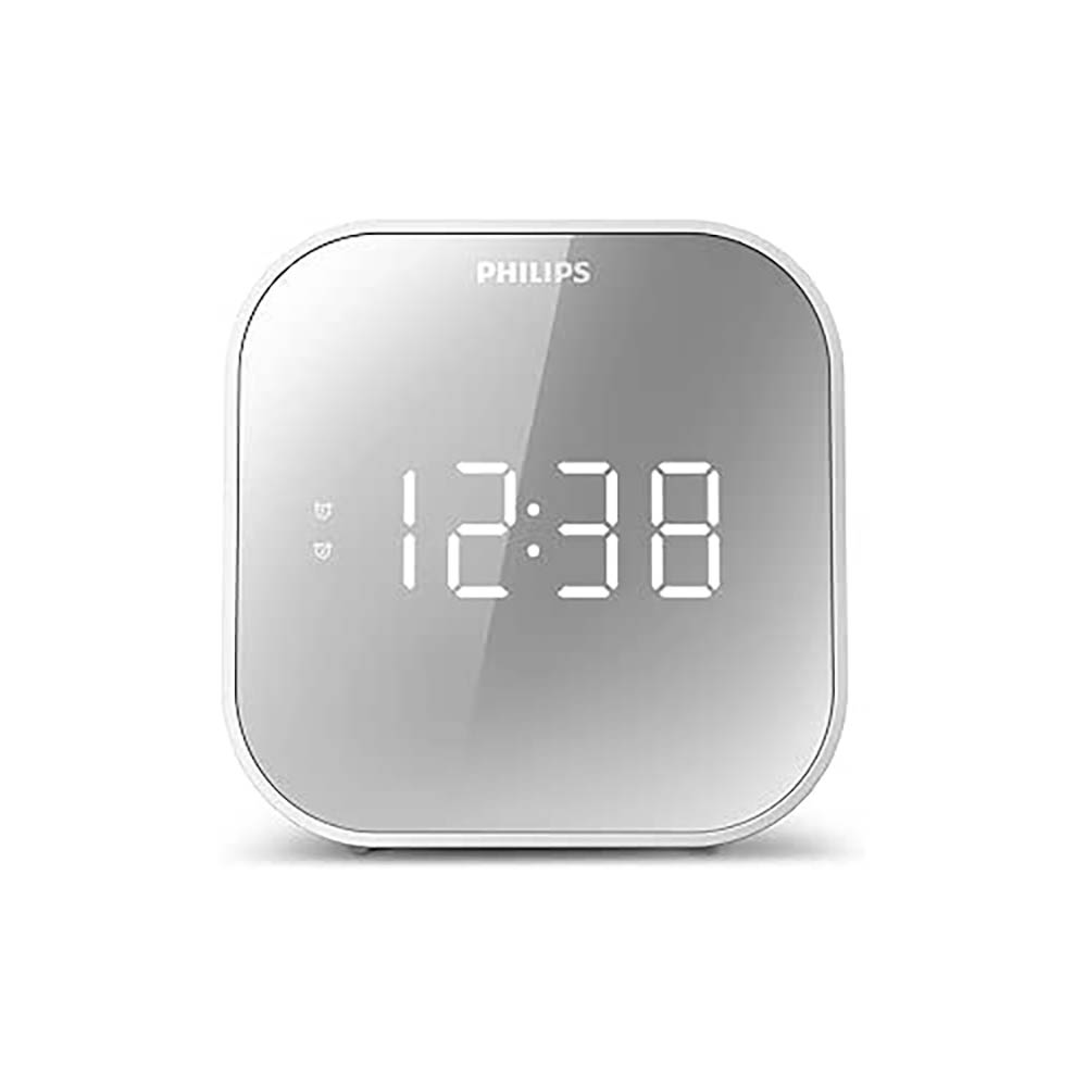 Image for PHILIPS CLOCK RADIO USB CHARGE GREY from Office National Kalgoorlie