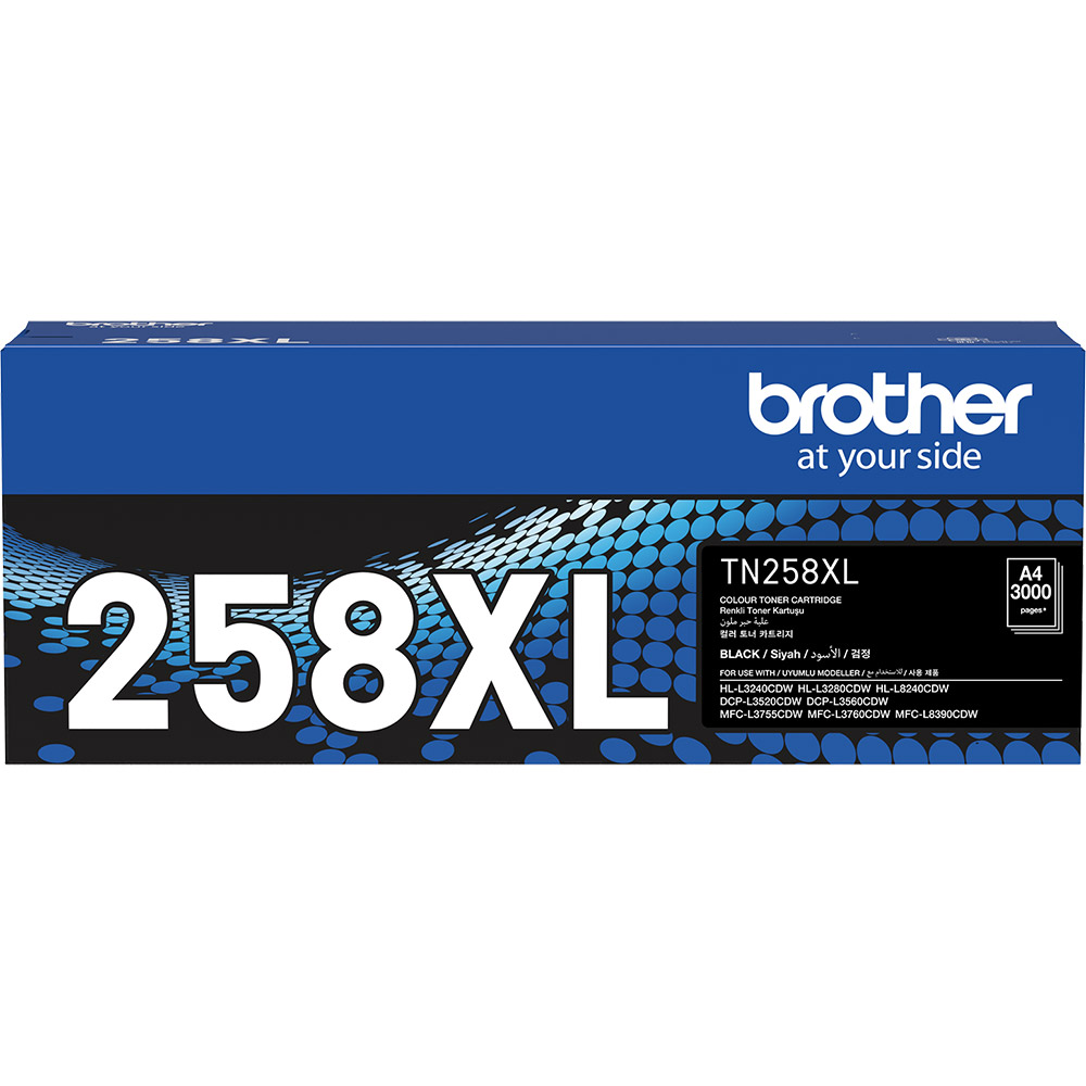 Image for BROTHER TN258XLBK TONER CARTRIDGE HIGH YIELD BLACK from Ezi Office National Tweed