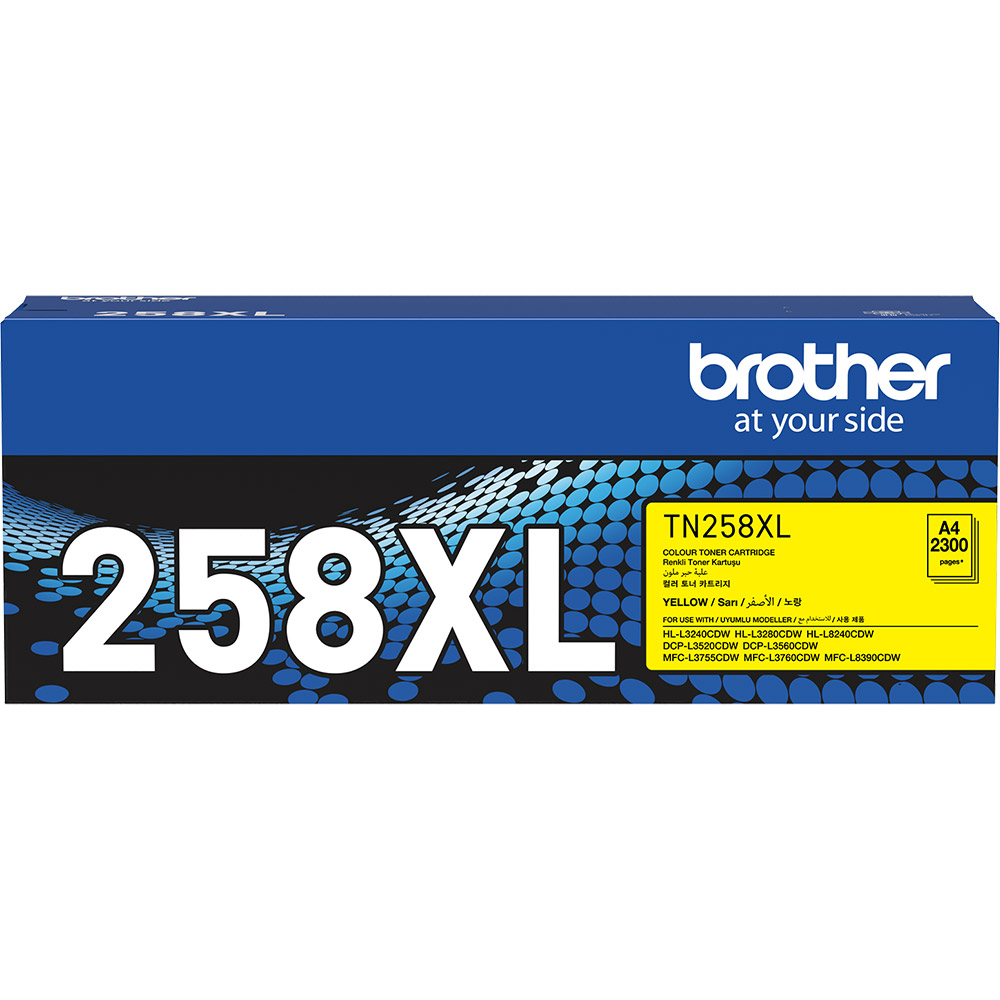 Image for BROTHER TN258XLY TONER CARTRIDGE HIGH YIELD YELLOW from Paul John Office National