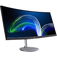 acer cb382cu ultrawide curved qhd led gaming monitor 37.5 inch black/silver