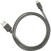 ventev 506455 flat charge sync cable usb-a to usb-c 1.8m grey