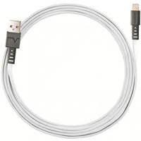 ventev 515657 flat charge sync cable usb-a to lightning 1.8m white