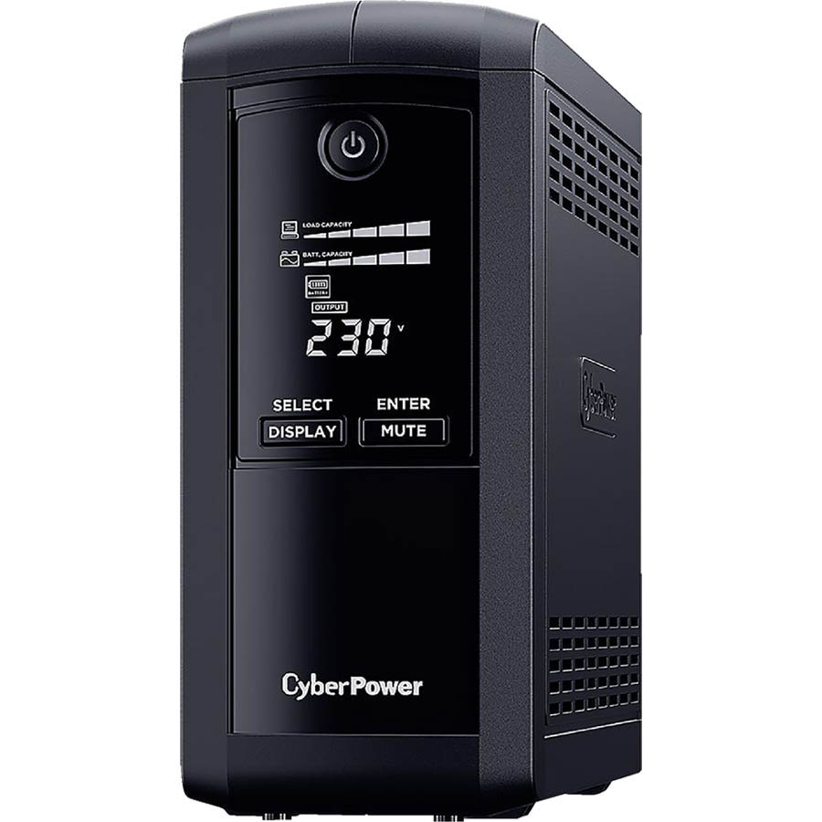 Image for CYBERPOWER VP1000ELCD VALUE PRO TOWER UPS 1000VA/550W from Office National