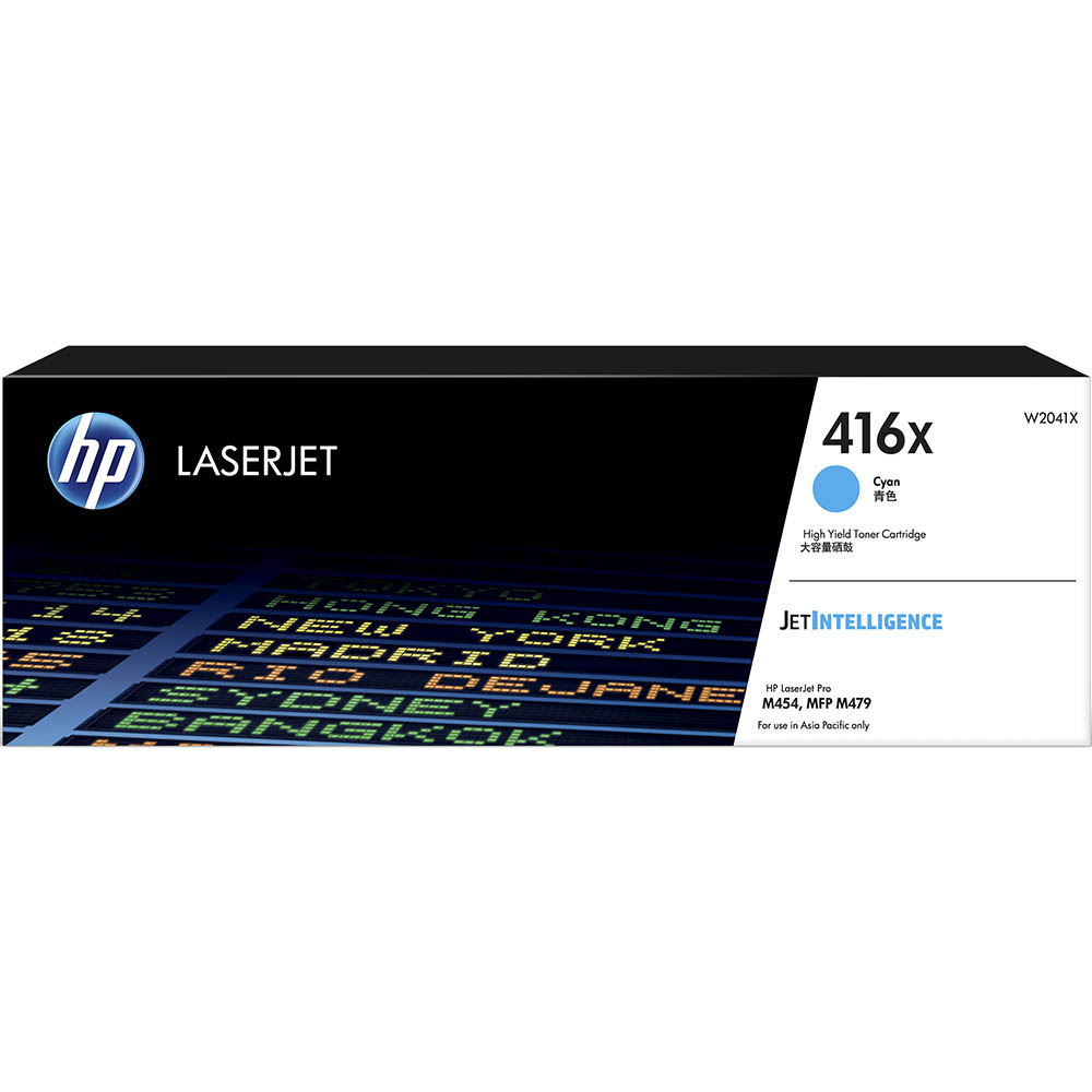 Image for HP W2041X 416X TONER CARTRIDGE HIGH YIELD CYAN from Surry Office National