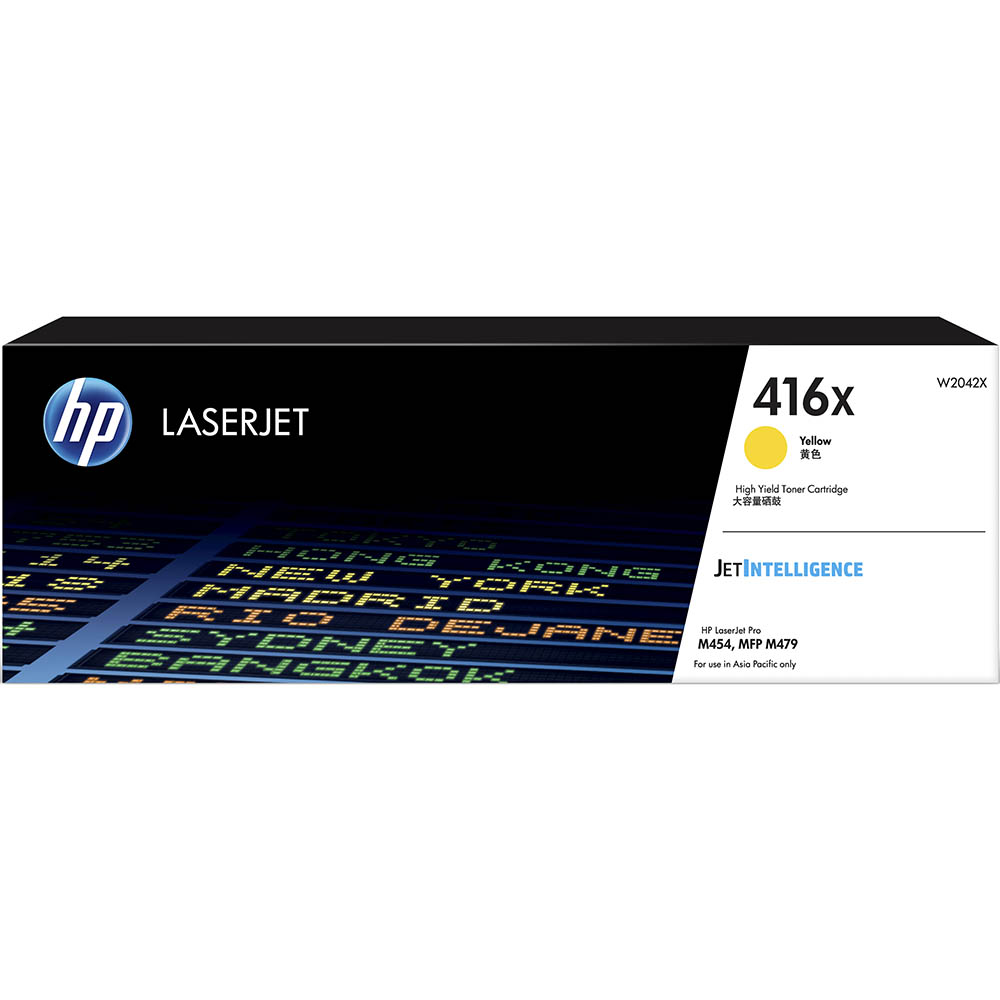 Image for HP W2042X 416X TONER CARTRIDGE HIGH YIELD YELLOW from Coffs Coast Office National