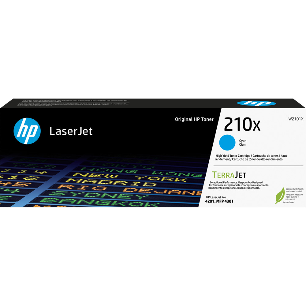 Image for HP W2101X 210X TONER CARTRDIGE HIGH YIELD CYAN from Coffs Coast Office National