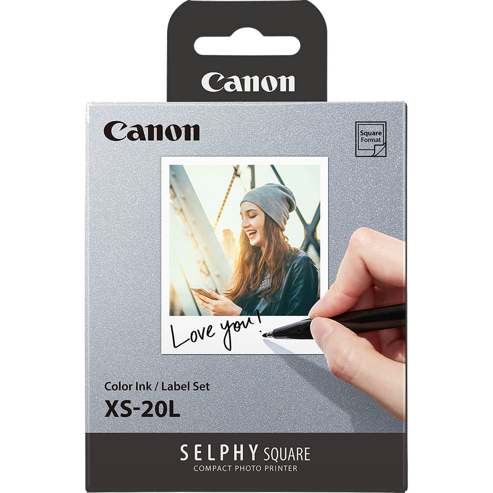 Image for CANON XS-20L SELPHY SQUARE COLOUR INK/LABEL SET 20 SHEETS from Paul John Office National