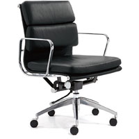 manta managers chair medium back arms leather black