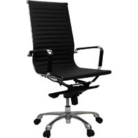 aero managers chair high back arms pu black