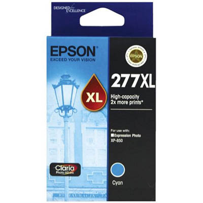 Image for EPSON 277XL INK CARTRIDGE HIGH YIELD CYAN from Emerald Office Supplies Office National