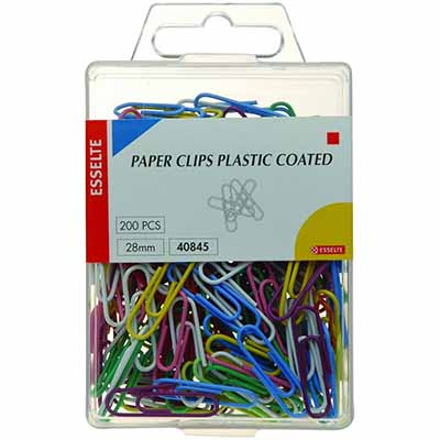 Image for ESSELTE COLOURED PAPER CLIP SMALL 28MM ASSORTED PACK 200 from PaperChase Office National