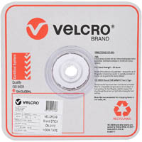velcro brand® stick-on hook tape 25mm x 25m white