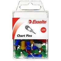 esselte chart pins assorted pack 50