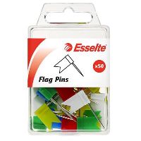 esselte flag pins assorted pack 50