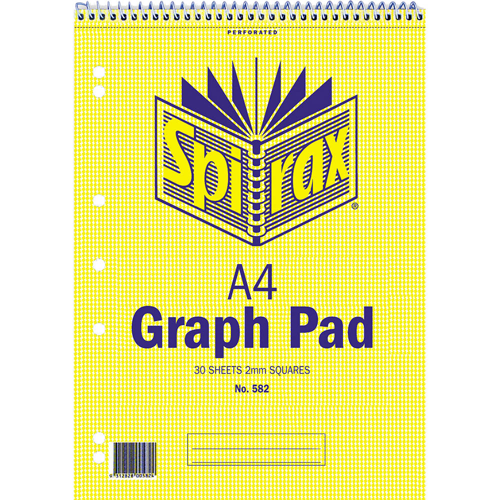 Image for SPIRAX 582 GRAPH BOOK 2MM GRID 30 PAGE A4 from Discount Office National