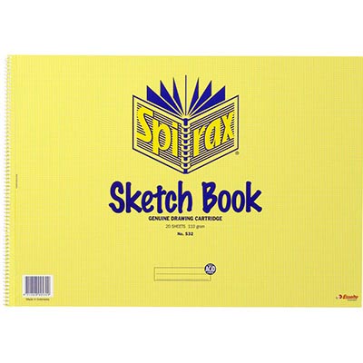 Image for SPIRAX SKETCH BOOK SIDE OPEN 40 PAGE A2 from Emerald Office Supplies Office National