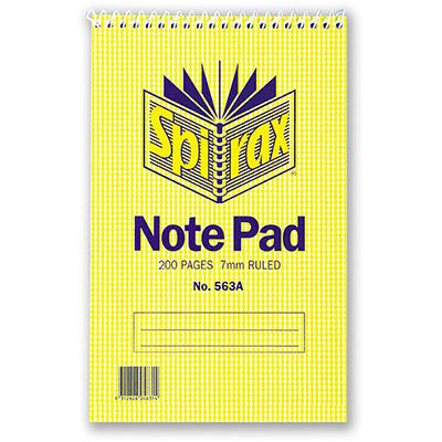 Image for SPIRAX 563A NOTEBOOK REPORTERS SPIRAL BOUND TOP OPEN 200 PAGE 200 X 127MM from Aztec Office National Melbourne