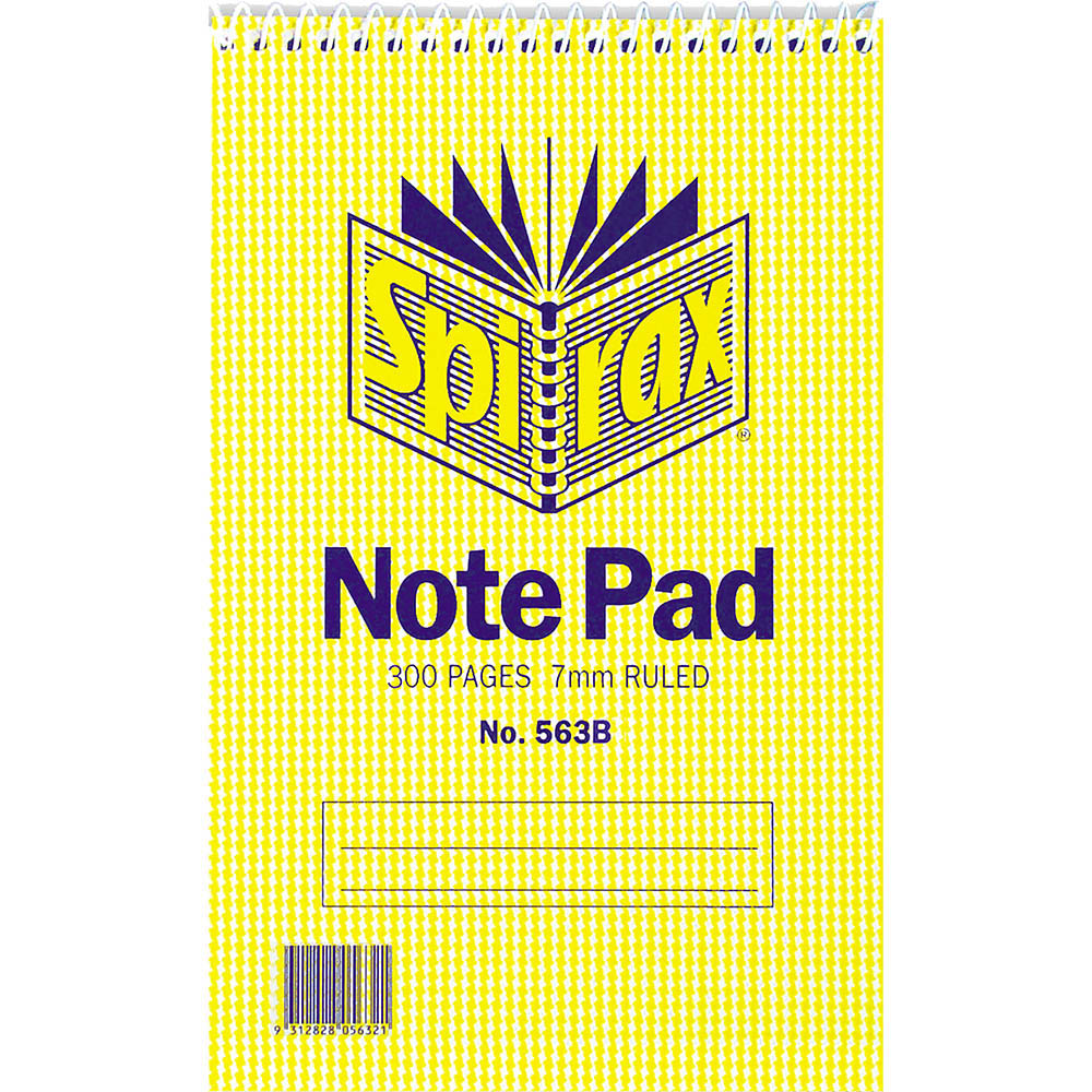 Image for SPIRAX 563B NOTEBOOK REPORTERS SPIRAL BOUND TOP OPEN 300 PAGE 200 X 127MM from PaperChase Office National
