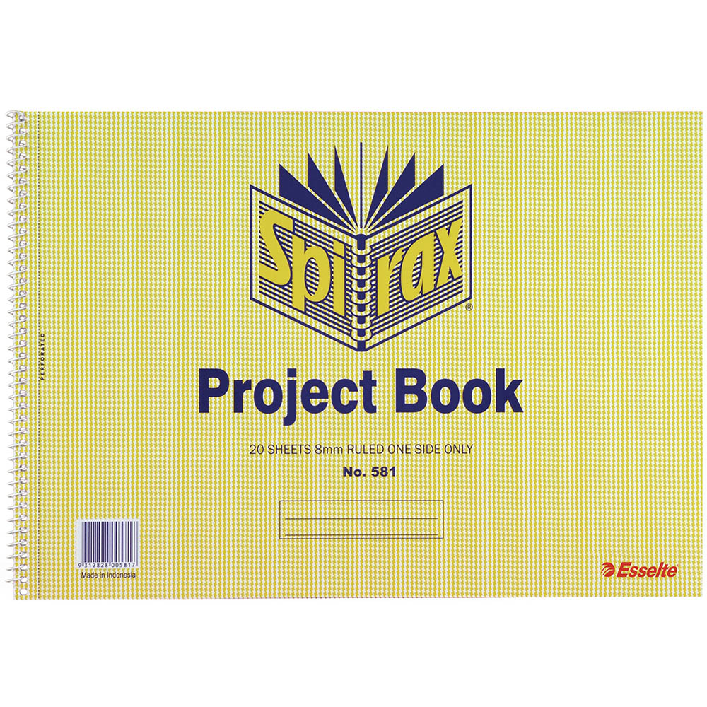 Image for SPIRAX PROJECT BOOK SIDE OPEN 40 PAGE 252 X 360MM from Emerald Office Supplies Office National