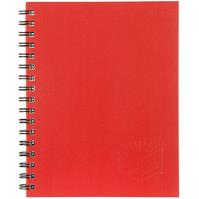 spirax 511 notebook 7mm ruled hard cover spiral bound 200 page 225 x 175mm red