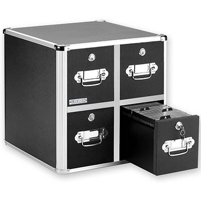 Image for LEITZ VAULTZ CD CABINET 4 DRAWER BLACK from Two Bays Office National