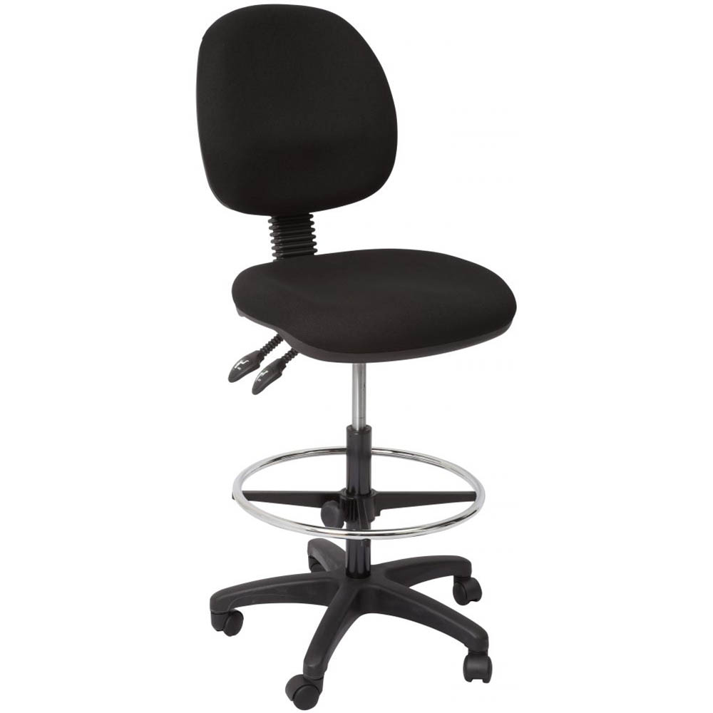 Image for RAPIDLINE EC070BM DRAFTING CHAIR MEDIUM BACK BLACK from OFFICE NATIONAL CANNING VALE