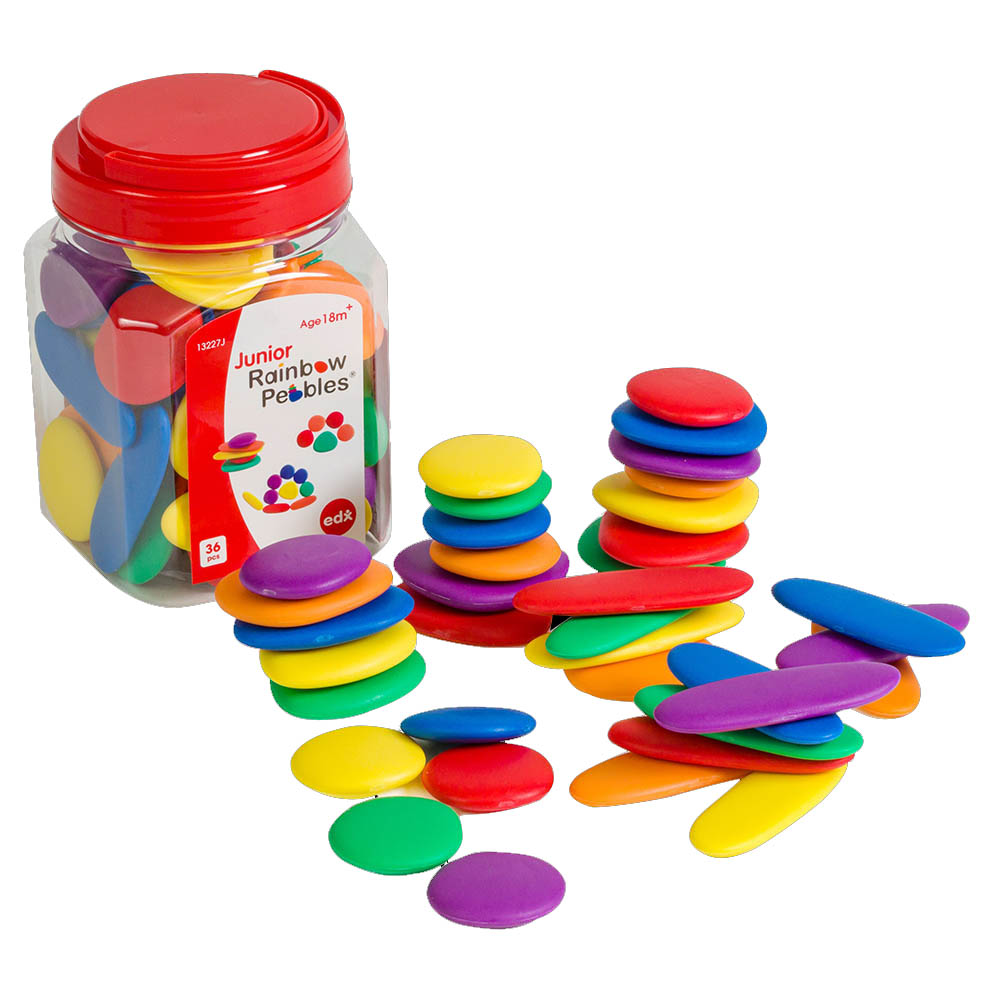 Image for EDX RAINBOW JUNIOR PEBBLES ASSORTED BOX 36 from Office National Hobart