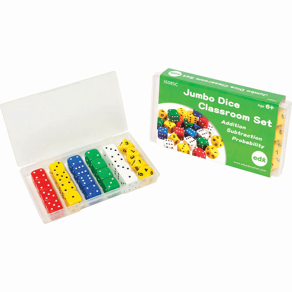 Image for EDX JUMBO CLASSROOM DICE SET from OFFICE NATIONAL CANNING VALE