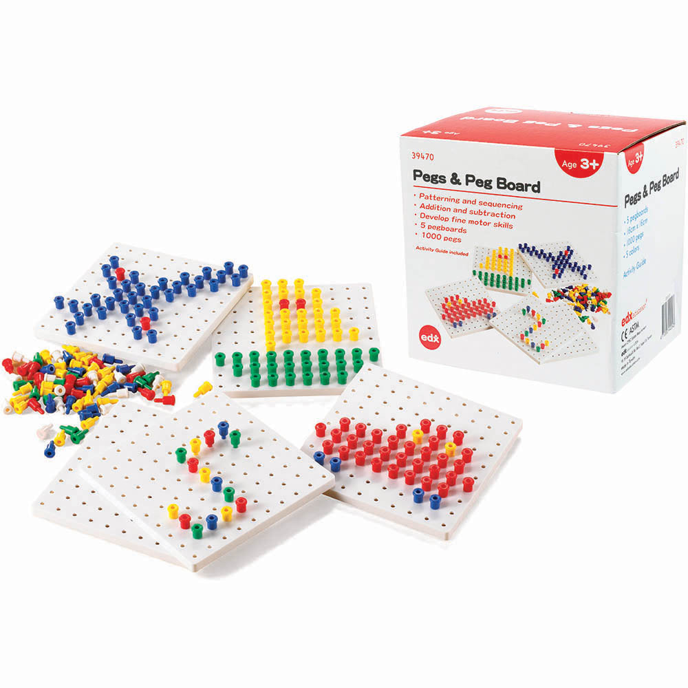 Image for EDX EDUCATION PEGS AND PEG BOARD SET from Ezi Office National Tweed