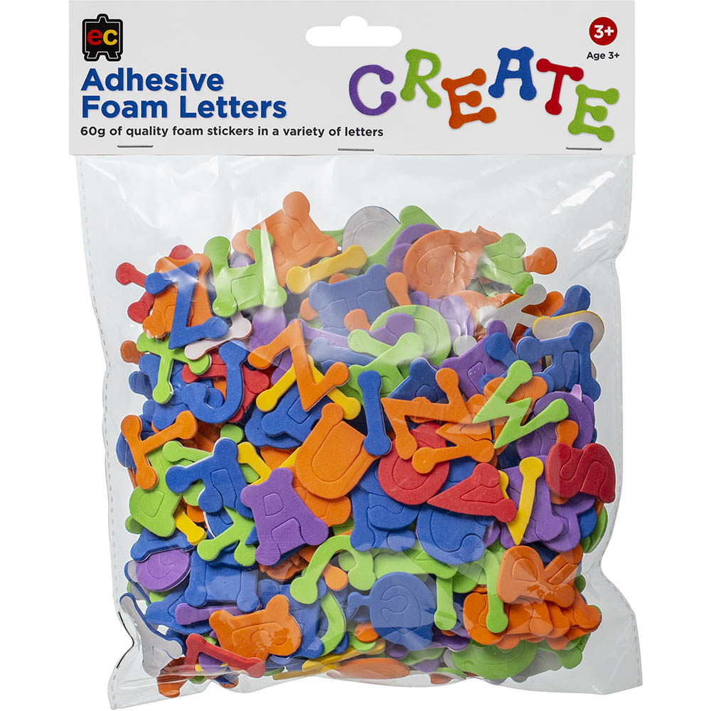 Image for EDUCATIONAL COLOURS ADHESIVE FOAM LETTERS 60G from Emerald Office Supplies Office National