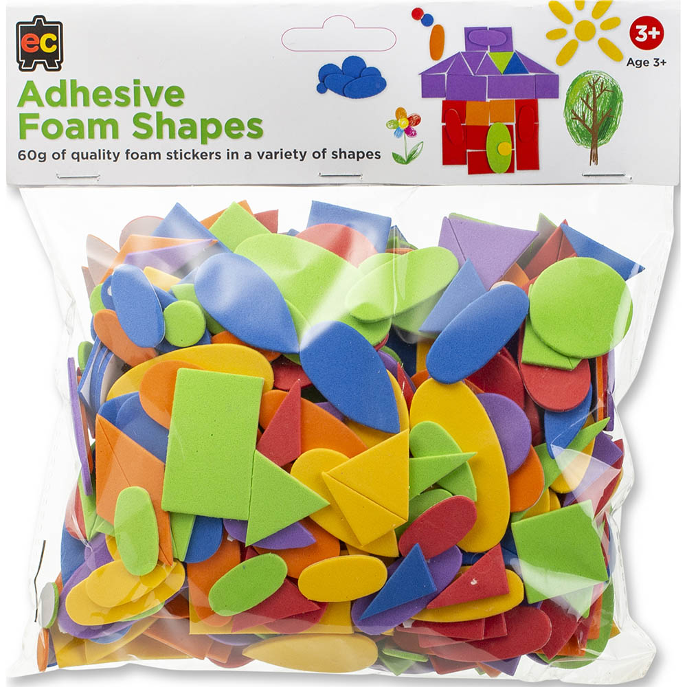 Image for EDUCATIONAL COLOURS ADHESIVE FOAM SHAPES 60G from PaperChase Office National