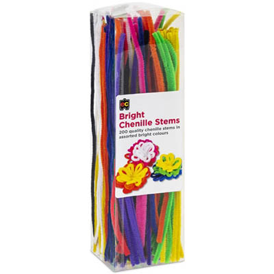 Image for EDUCATIONAL COLOURS CHENILLE STEMS 300MM BRIGHT ASSORTED PACK 200 from Chris Humphrey Office National