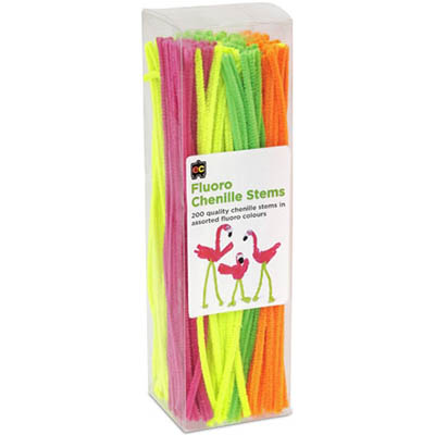 Image for EDUCATIONAL COLOURS CHENILLE STEMS 300MM FLUORO ASSORTED PACK 200 from Office National Hobart