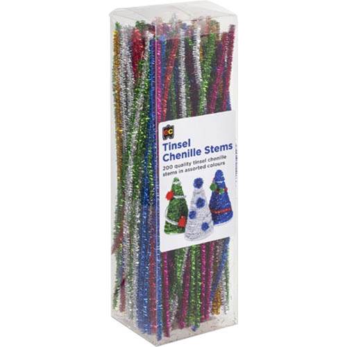 Image for EDUCATIONAL COLOURS CHENILLE STEMS 300MM ASSORTED TINSEL PACK 200 from Premier Office National