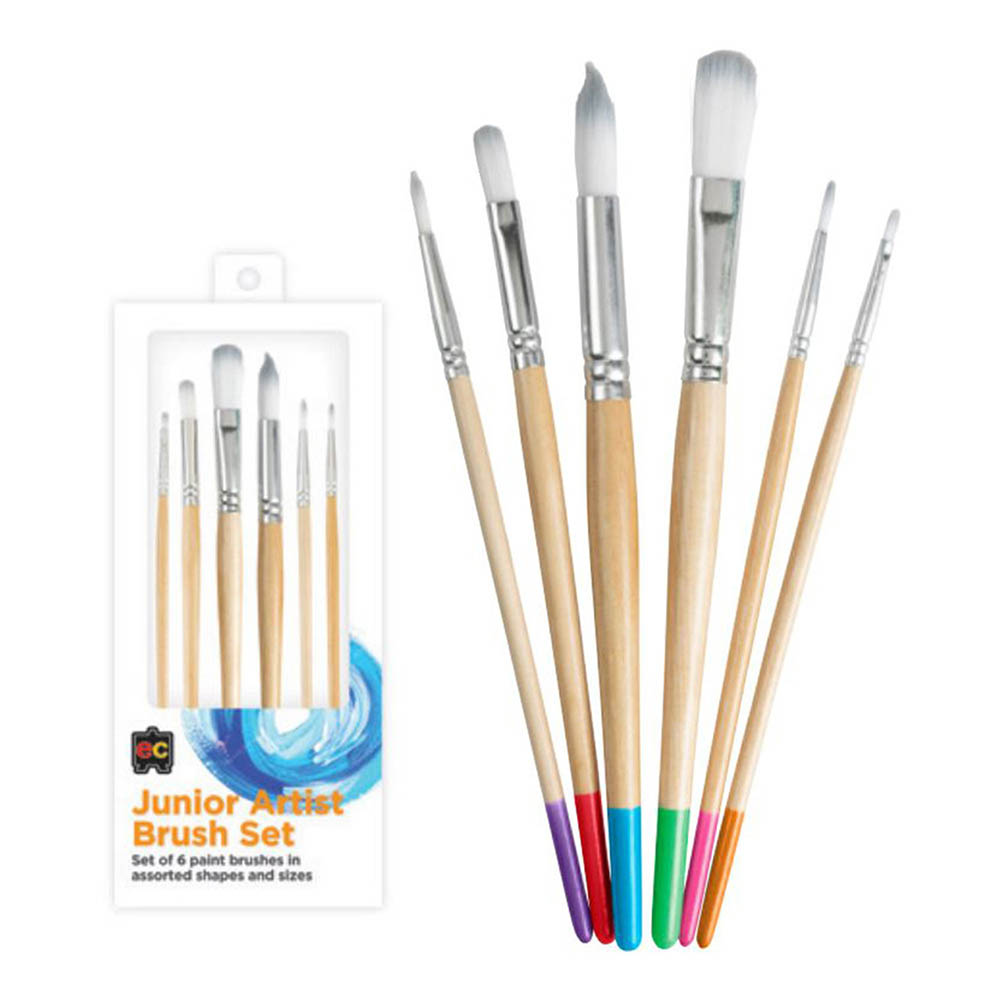 Image for EDUCATIONAL COLOURS JUNIOR ARTIST BRUSH NATURAL SET 6 from Our Town & Country Office National