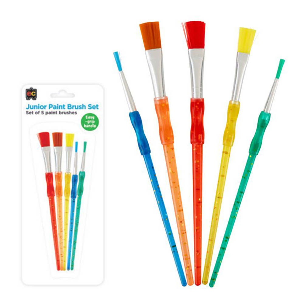 Image for EDUCATIONAL COLOURS JUNIOR PAINT BRUSH ASSORTED SET 5 from Our Town & Country Office National