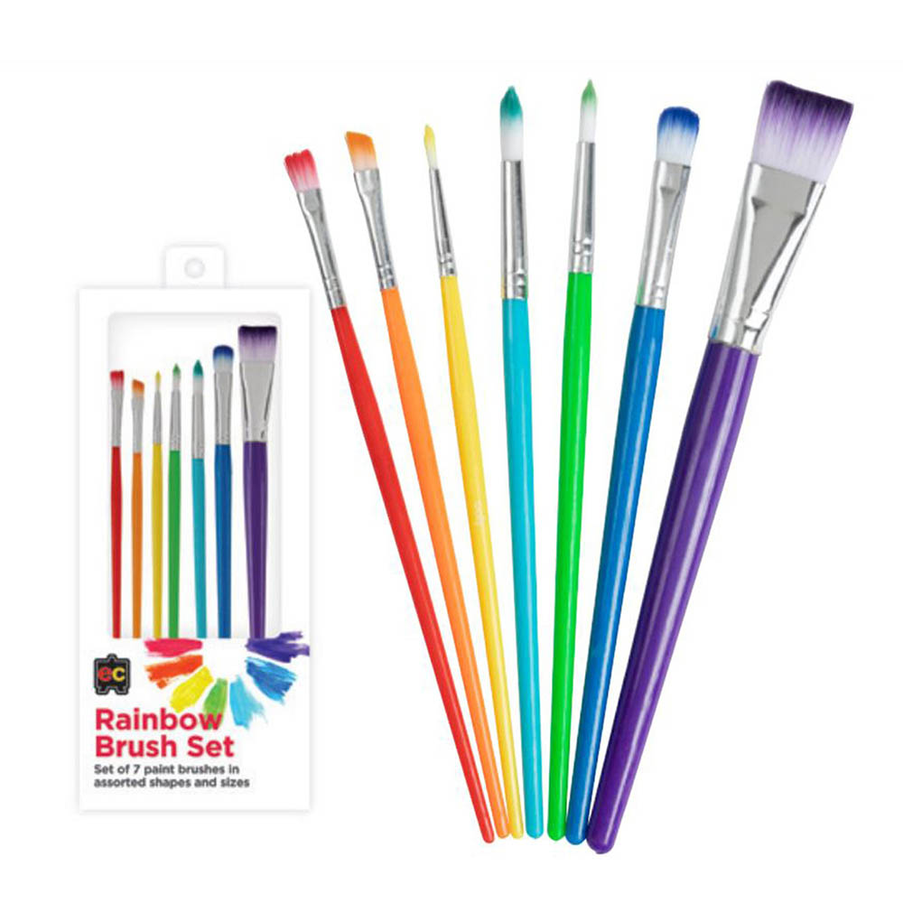 Image for EDUCATIONAL COLOURS RAINBOW PAINT BRUSH ASSORTED SET 7 from Our Town & Country Office National