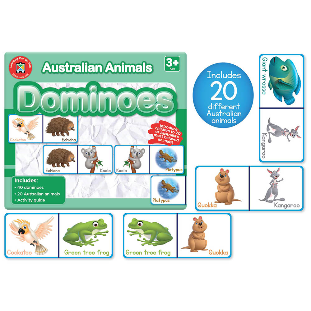 Image for LEARNING CAN BE FUN AUSTRALIAN ANIMAL DOMINOES from Angletons Office National