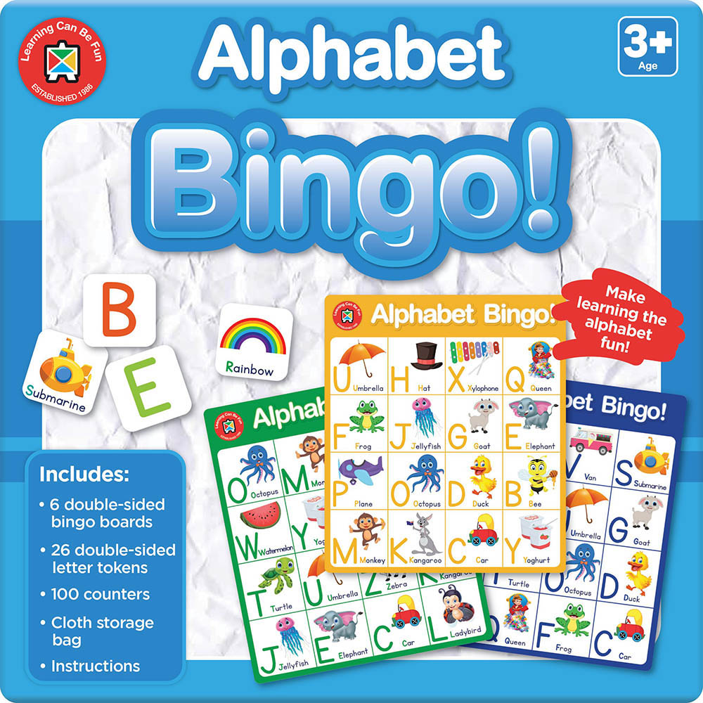 Image for LEARNING CAN BE FUN BINGO CARDS ALPHABET from Angletons Office National